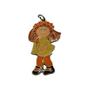 Vintage 1983 Cabbage Patch Kids Enamel Charm – Collectible OAA Accessory